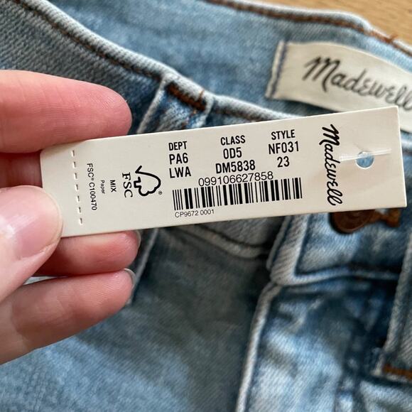 Madewell High Rise Distressed Denim Shorts - Picture 3 of 4